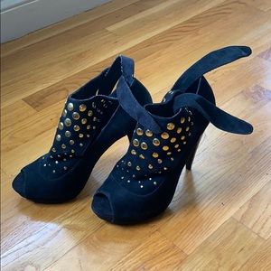Black and Gold studded Steve Madden Booties